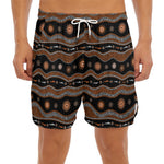 Australian Aboriginal Art Pattern Print Men's Split Running Shorts