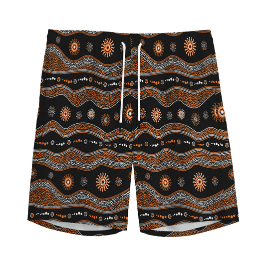 Australian Aboriginal Art Pattern Print Men's Sports Shorts