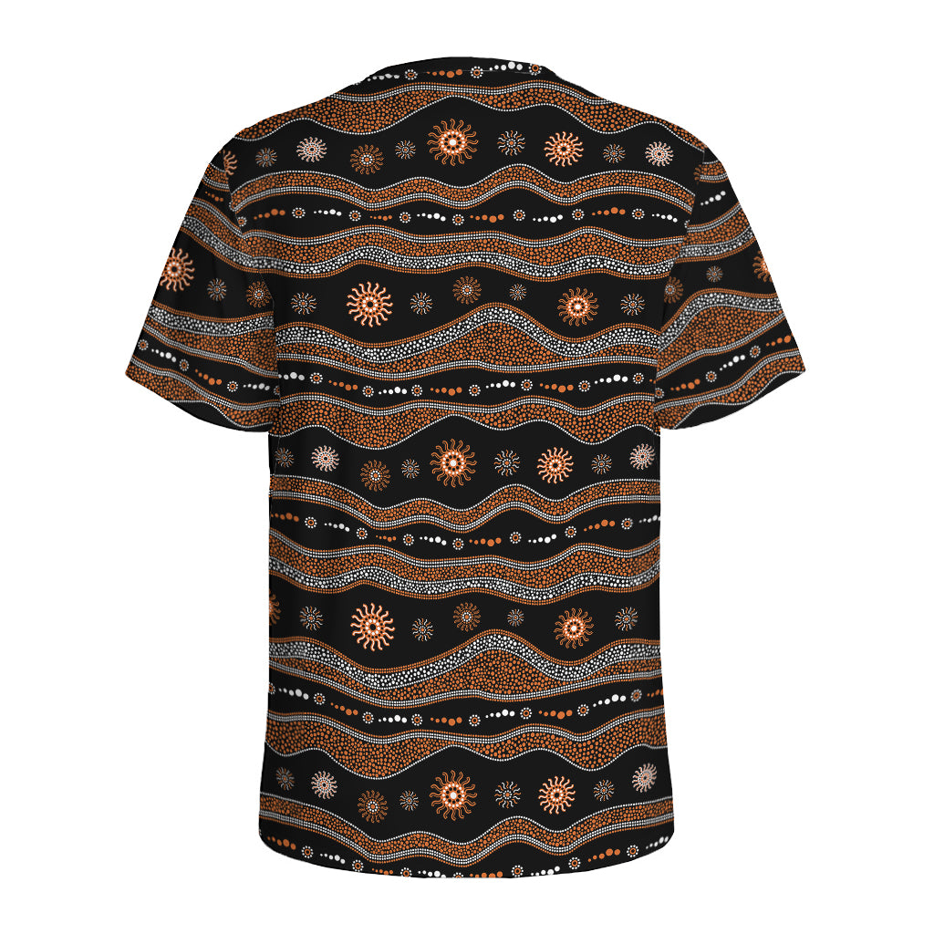 Australian Aboriginal Art Pattern Print Men's Sports T-Shirt