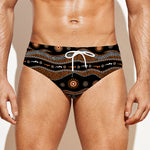 Australian Aboriginal Art Pattern Print Men's Swim Briefs