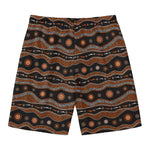 Australian Aboriginal Art Pattern Print Men's Swim Trunks