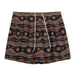 Australian Aboriginal Art Pattern Print Mesh Shorts