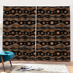 Australian Aboriginal Art Pattern Print Pencil Pleat Curtains