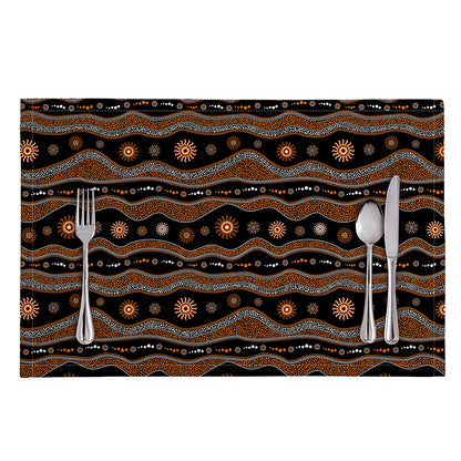 Australian Aboriginal Art Pattern Print Placemat