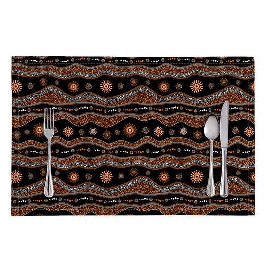 Australian Aboriginal Art Pattern Print Placemat