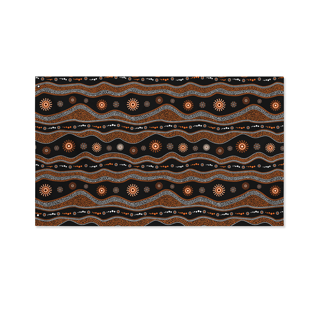 Australian Aboriginal Art Pattern Print Polyester Flag