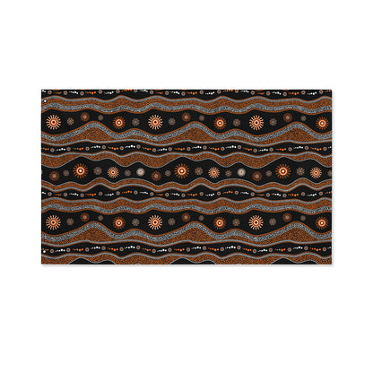 Australian Aboriginal Art Pattern Print Polyester Flag