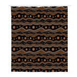 Australian Aboriginal Art Pattern Print Polyester Shower Curtain