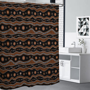 Australian Aboriginal Art Pattern Print Premium Shower Curtain