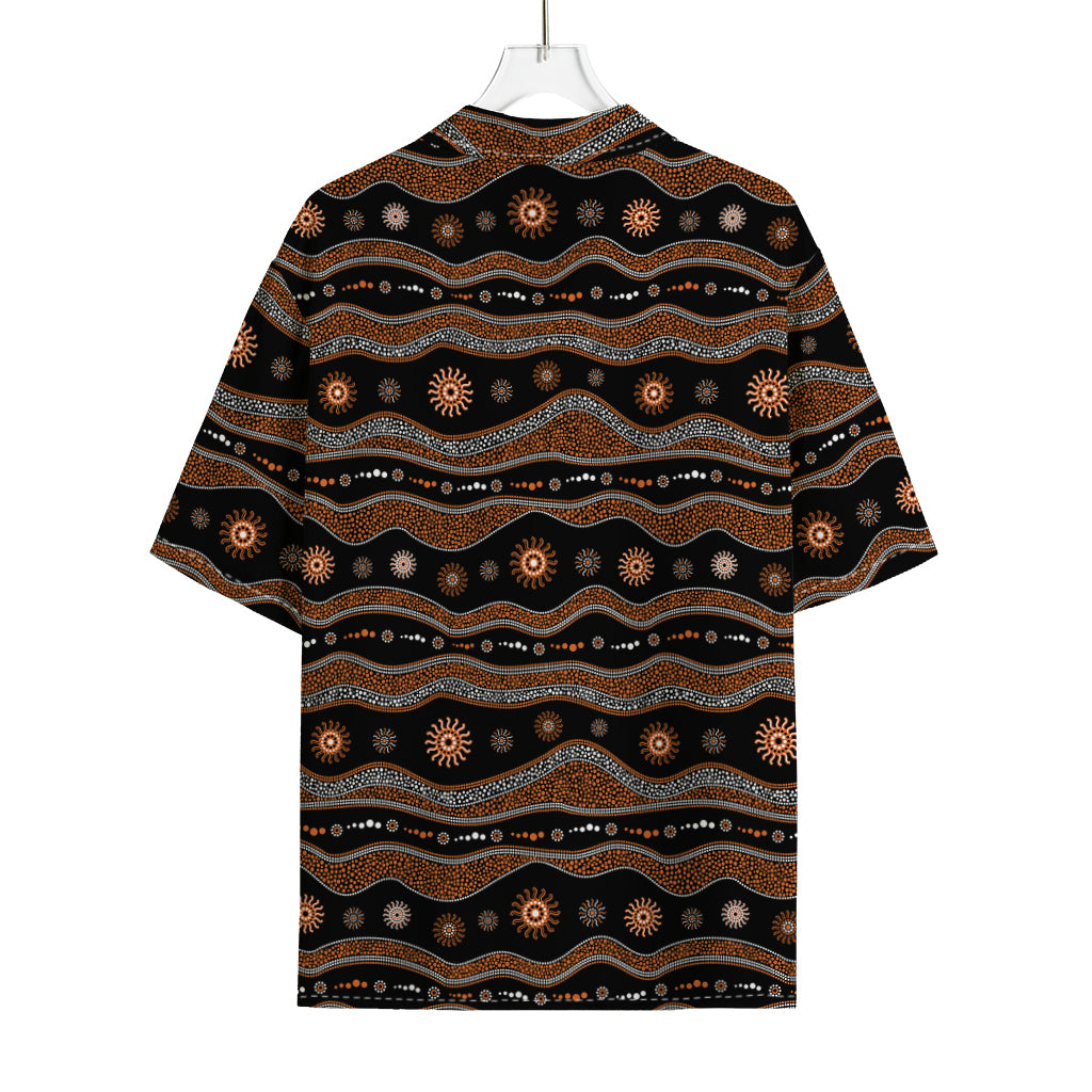 Australian Aboriginal Art Pattern Print Rayon Hawaiian Shirt