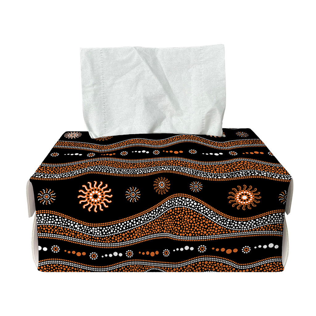 Australian Aboriginal Art Pattern Print Rectangle Tissue Box Cover