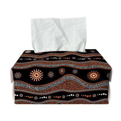 Australian Aboriginal Art Pattern Print Rectangle Tissue Box Cover