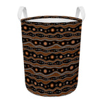 Australian Aboriginal Art Pattern Print Round Laundry Basket