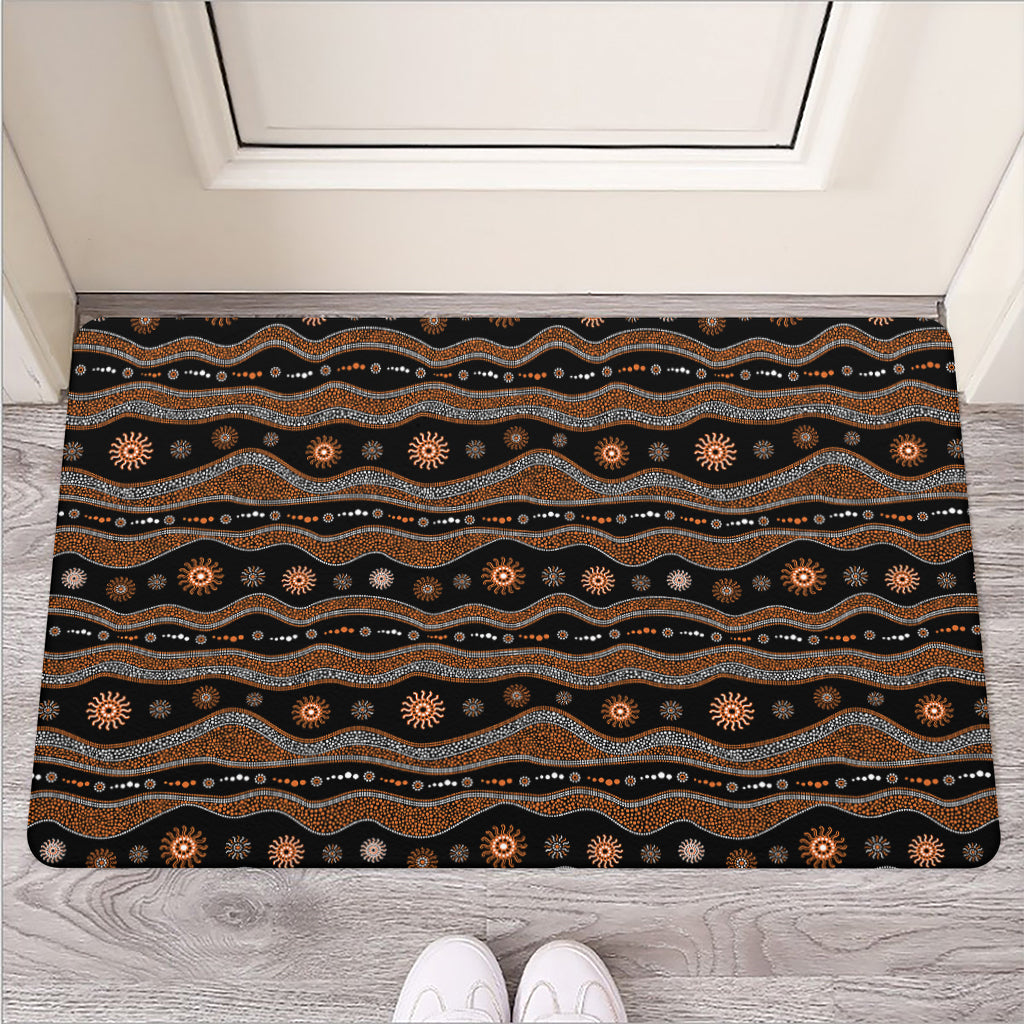 Australian Aboriginal Art Pattern Print Rubber Doormat