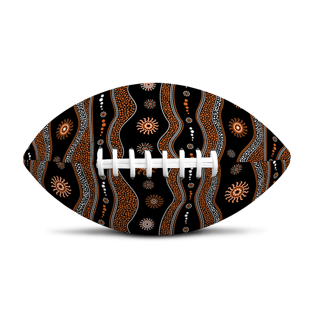 Australian Aboriginal Art Pattern Print Rugby Ball