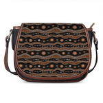 Australian Aboriginal Art Pattern Print Saddle Bag