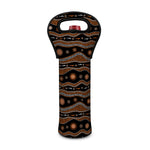 Australian Aboriginal Art Pattern Print Single Neoprene Wine Tote