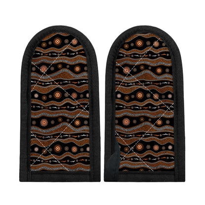 Australian Aboriginal Art Pattern Print Skillet Handle Cover