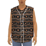 Australian Aboriginal Art Pattern Print Sleeveless Baseball Jersey