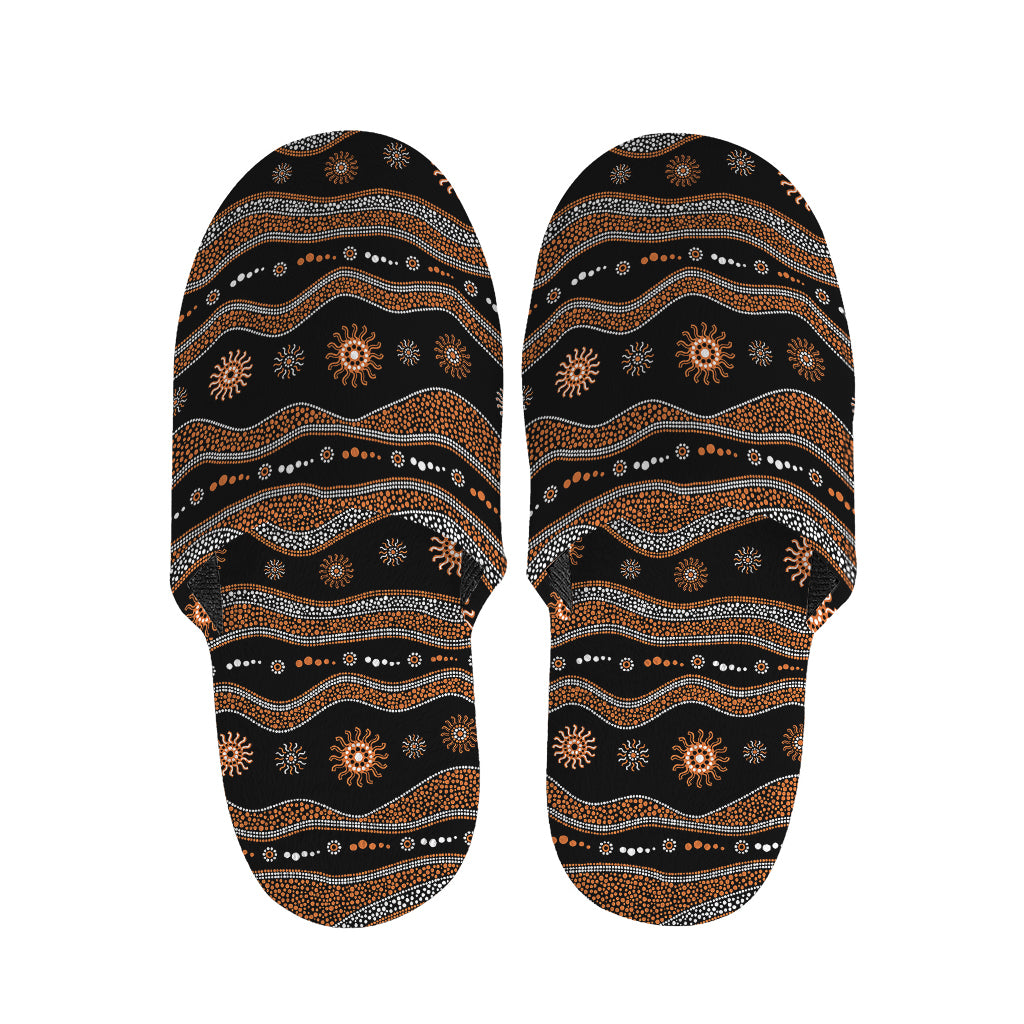Australian Aboriginal Art Pattern Print Slippers