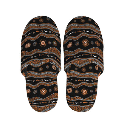 Australian Aboriginal Art Pattern Print Slippers