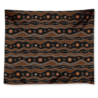 Australian Aboriginal Art Pattern Print Tapestry