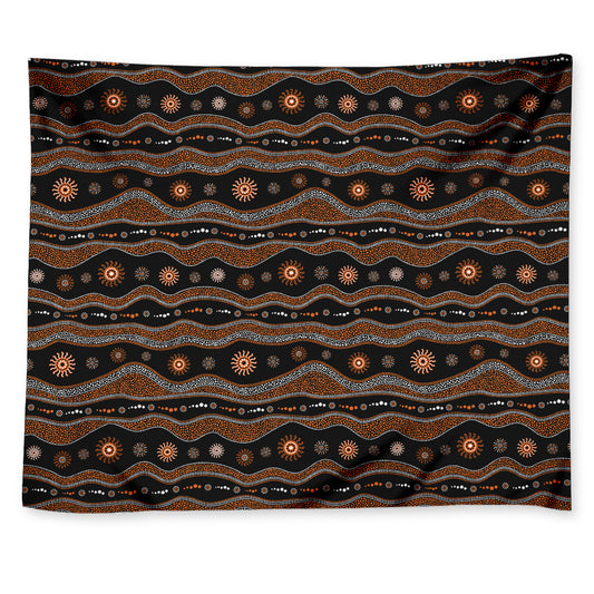 Australian Aboriginal Art Pattern Print Tapestry