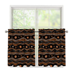Australian Aboriginal Art Pattern Print Tier Curtains