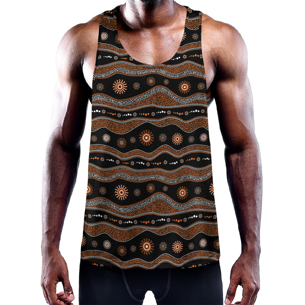 Australian Aboriginal Art Pattern Print Training Tank Top