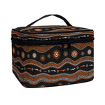 Australian Aboriginal Art Pattern Print Travel Makeup Bag