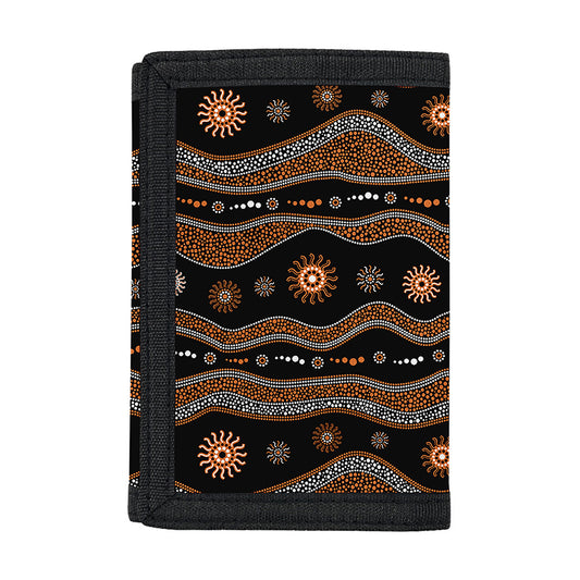 Australian Aboriginal Art Pattern Print Trifold Wallet