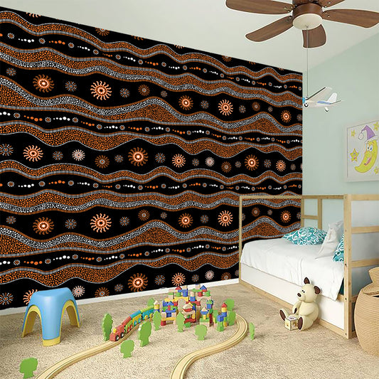 Australian Aboriginal Art Pattern Print Wall Sticker