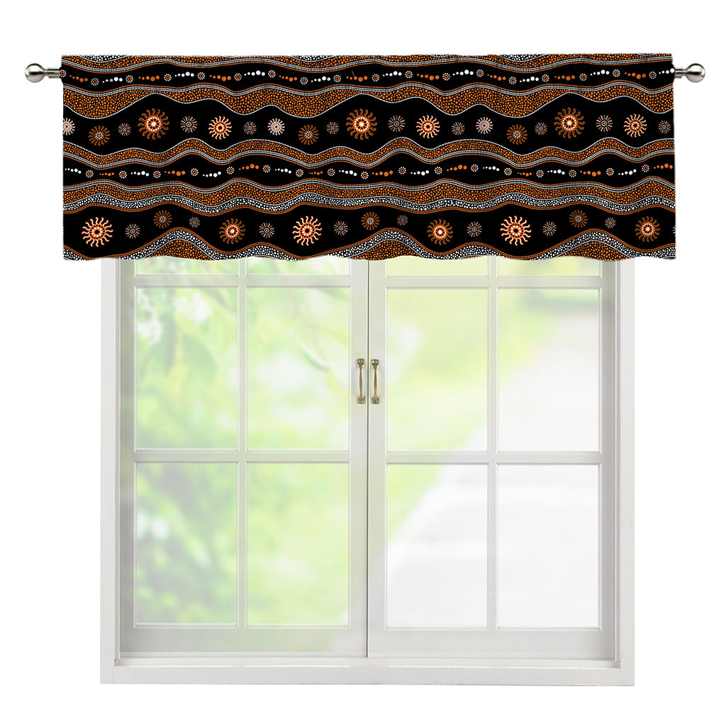Australian Aboriginal Art Pattern Print Window Valance