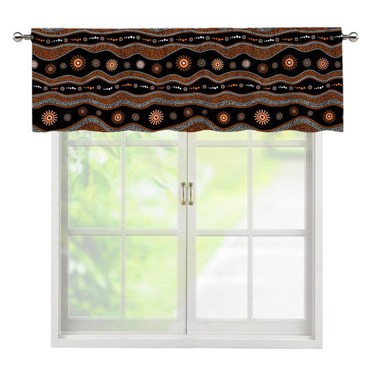 Australian Aboriginal Art Pattern Print Window Valance