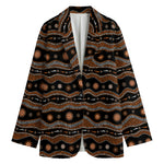 Australian Aboriginal Art Pattern Print Women's Cotton Blazer