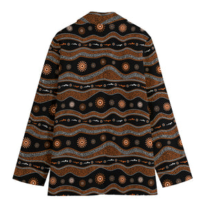 Australian Aboriginal Art Pattern Print Women's Cotton Blazer