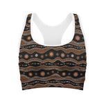 Australian Aboriginal Art Pattern Print Women's Sports Bra