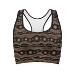 Australian Aboriginal Art Pattern Print Women's Sports Bra