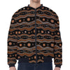 Australian Aboriginal Art Pattern Print Zip Sleeve Bomber Jacket