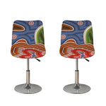 Australian Aboriginal Art Print Bar Stool Covers