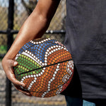 Australian Aboriginal Art Print Basketball
