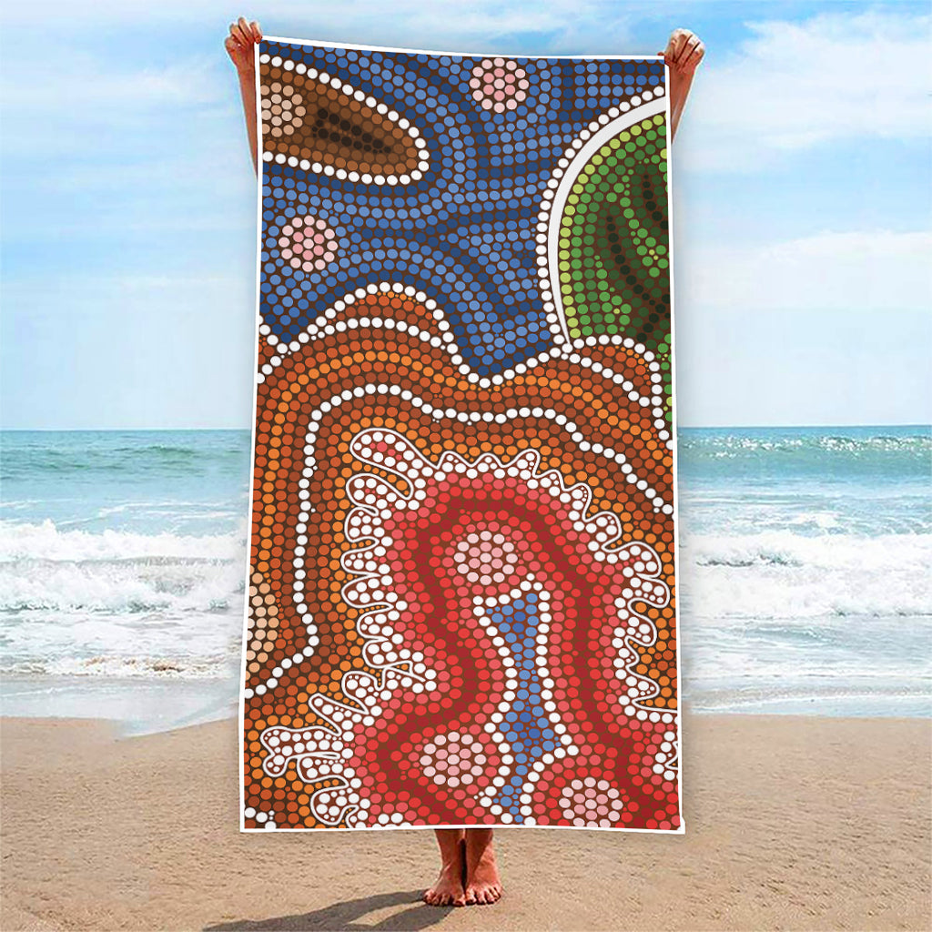 Australian Aboriginal Art Print Beach Towel