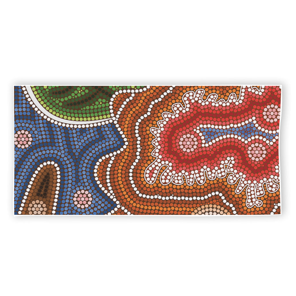 Australian Aboriginal Art Print Beach Towel