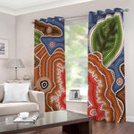 Australian Aboriginal Art Print Blackout Grommet Curtains