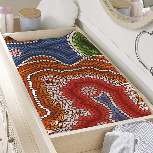 Australian Aboriginal Art Print Changing Pad Cover