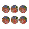 Australian Aboriginal Art Print Coaster Set