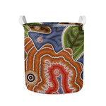 Australian Aboriginal Art Print Collapsible Laundry Basket