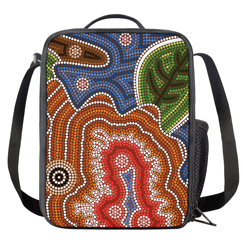 Australian Aboriginal Art Print Crossbody Lunch Bag