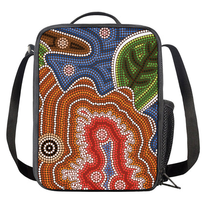 Australian Aboriginal Art Print Crossbody Lunch Bag