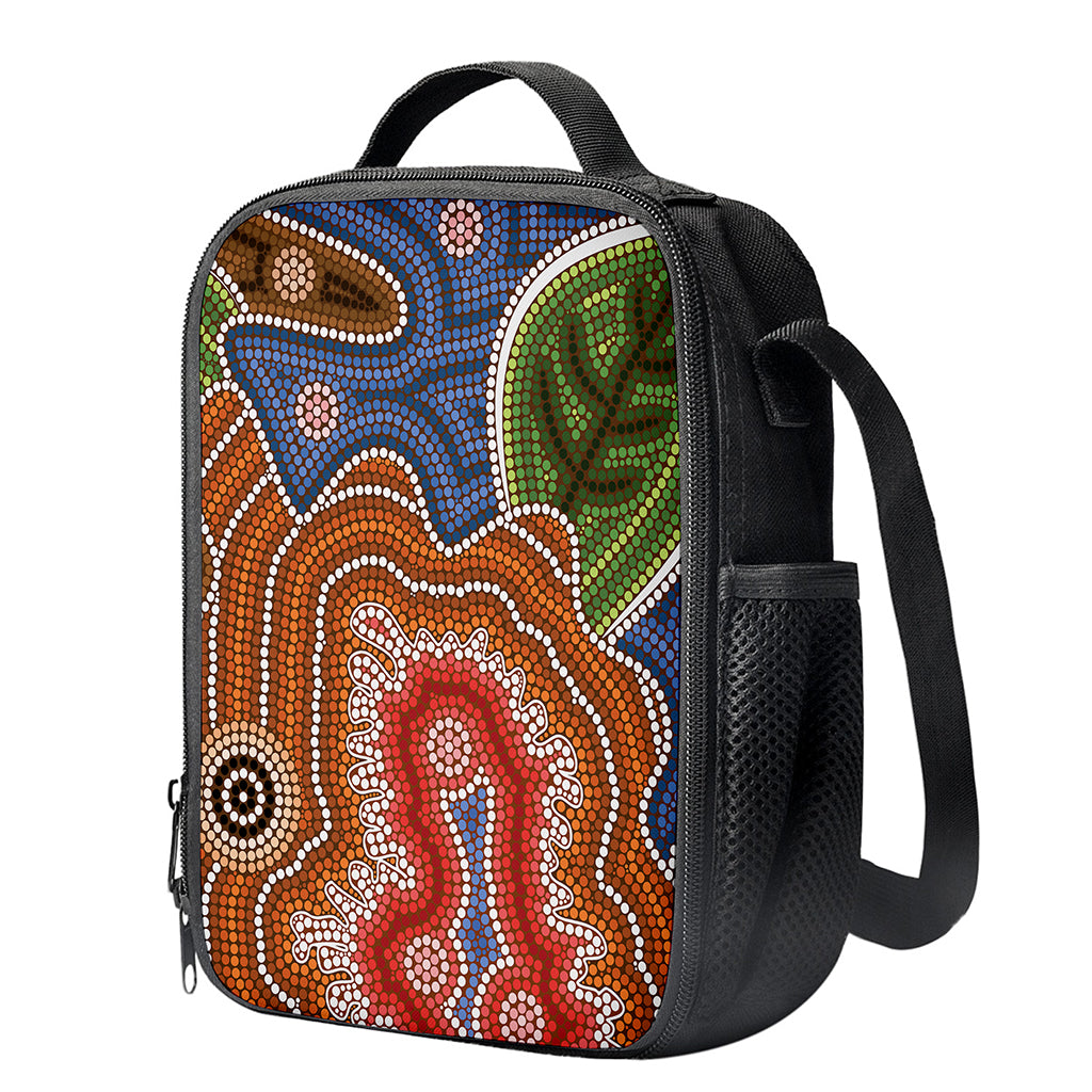 Australian Aboriginal Art Print Crossbody Lunch Bag